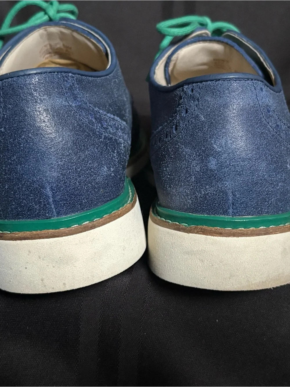 Cole Haan Derby Wingtip Oxford Navy Blue Shoes Size 8.5M